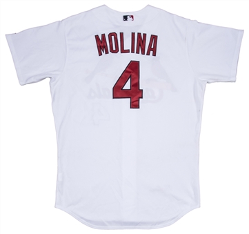 2016 Yadier Molina Game Used St. Louis Cardinals Home Jersey (MLB Auth)
